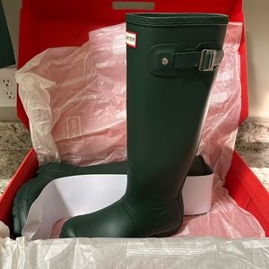 Hunter Women's Rain Boot Original Tall Size 8 - Hunter Green (WFT1000RMA)